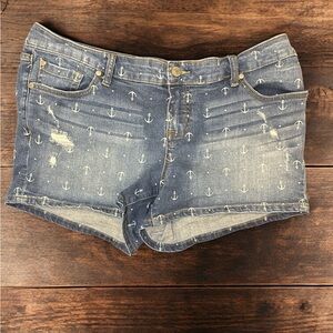 Torrid Blue Distressed Jean Shorts